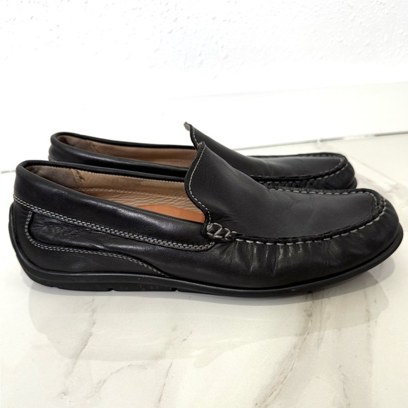 Ecco Men's Dark Leather Slip-On Loafers 42/9 - Picture 8 of 8